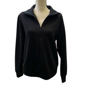 Athleta Women's Black Quarter-Zip Sweatshirt